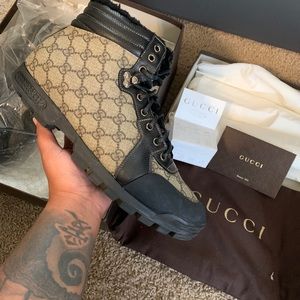Hi-Top Gucci Boots (SIZE 10 IN MEN)